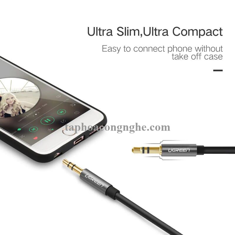 Ugreen 10538 5M màu Đen Cáp âm thanh 3.5mm nối dài AV118 30010538